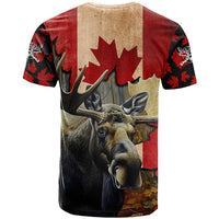 Personalized Canada Moose T Shirt Canadian Flag Maple Leaf Vintage