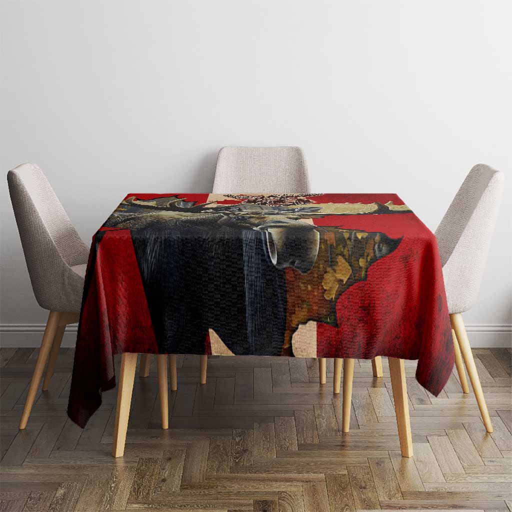 Canada Moose Tablecloth Canadian Flag Maple Leaf Vintage