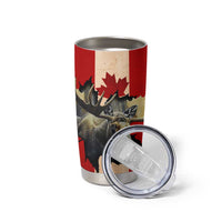 Canada Moose Tumbler Cup Canadian Flag Maple Leaf Vintage