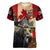 Personalized Canada Moose Women V-Neck T-Shirt Canadian Flag Maple Leaf Vintage