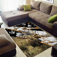 Moose Hunting Area Rug Autumn Wilderness Adventure Camo