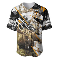 Personalized Moose Hunting Baseball Jersey Autumn Wilderness Adventure Camo