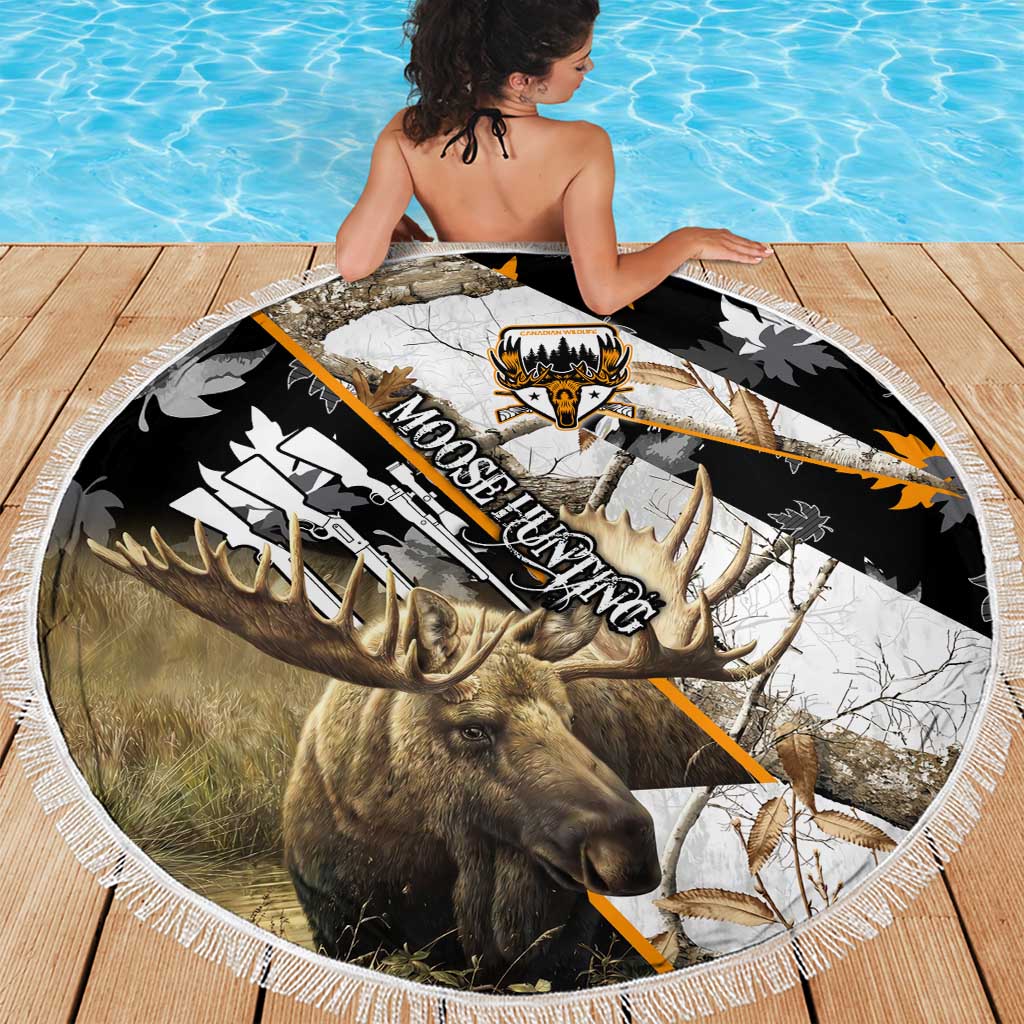 Moose Hunting Beach Blanket Autumn Wilderness Adventure Camo