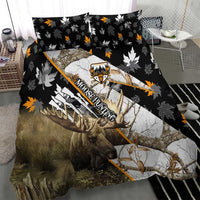 Moose Hunting Bedding Set Autumn Wilderness Adventure Camo