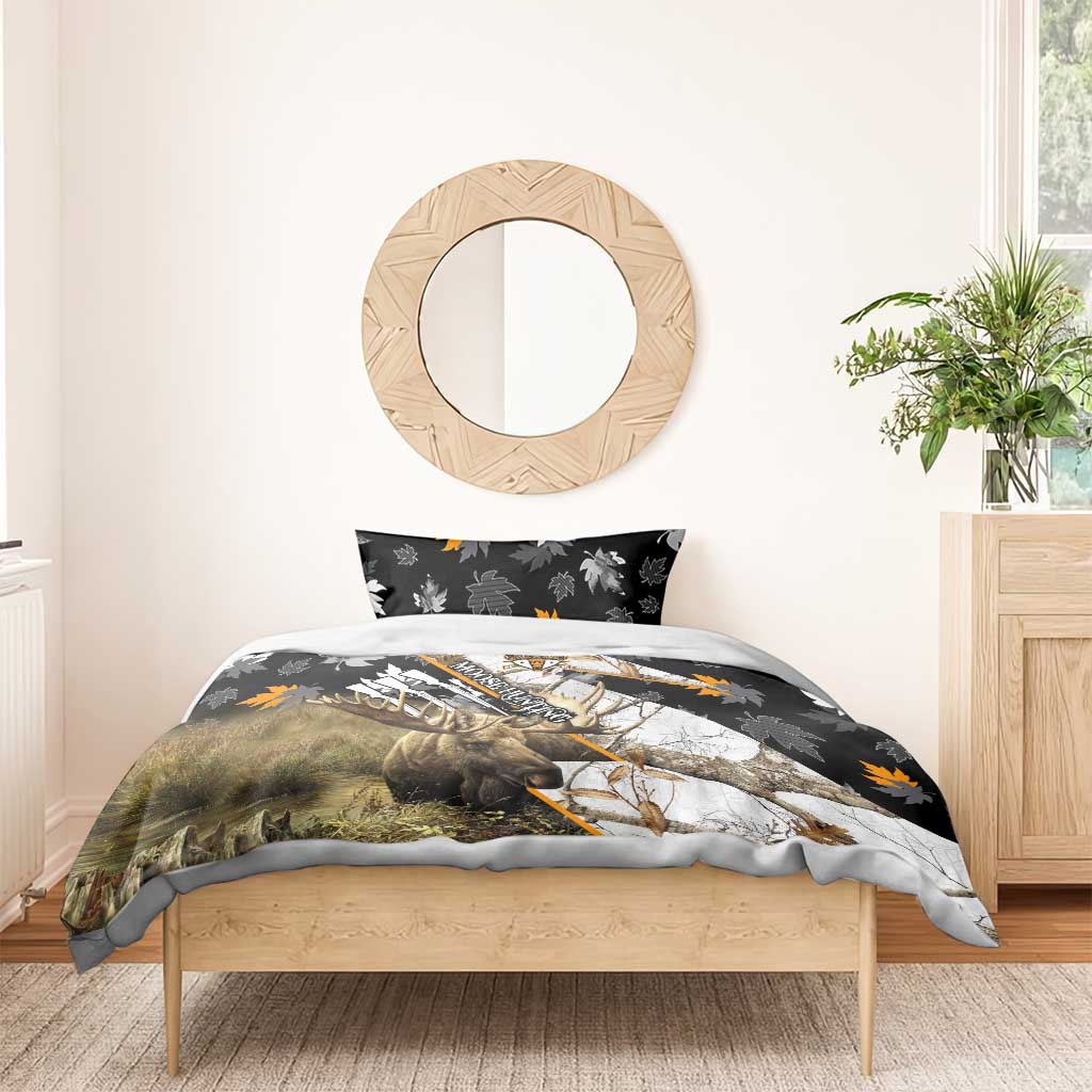 Moose Hunting Bedding Set Autumn Wilderness Adventure Camo