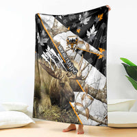 Moose Hunting Blanket Autumn Wilderness Adventure Camo