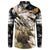 Personalized Moose Hunting Button Sweatshirt Autumn Wilderness Adventure Camo