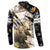 Personalized Moose Hunting Button Sweatshirt Autumn Wilderness Adventure Camo