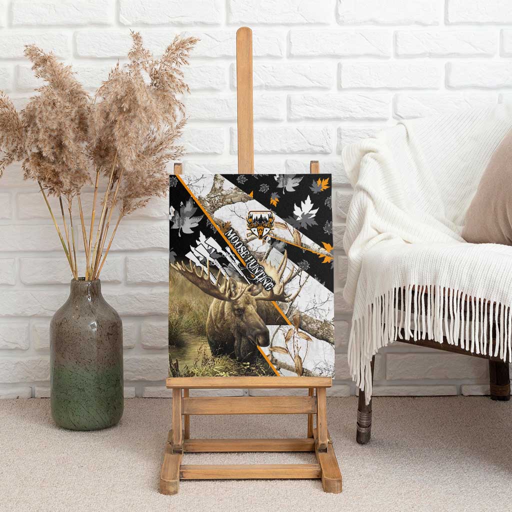 Moose Hunting Canvas Wall Art Autumn Wilderness Adventure Camo