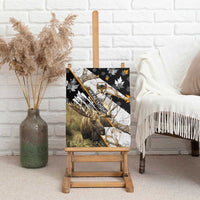 Moose Hunting Canvas Wall Art Autumn Wilderness Adventure Camo