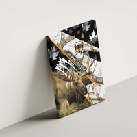 Moose Hunting Canvas Wall Art Autumn Wilderness Adventure Camo