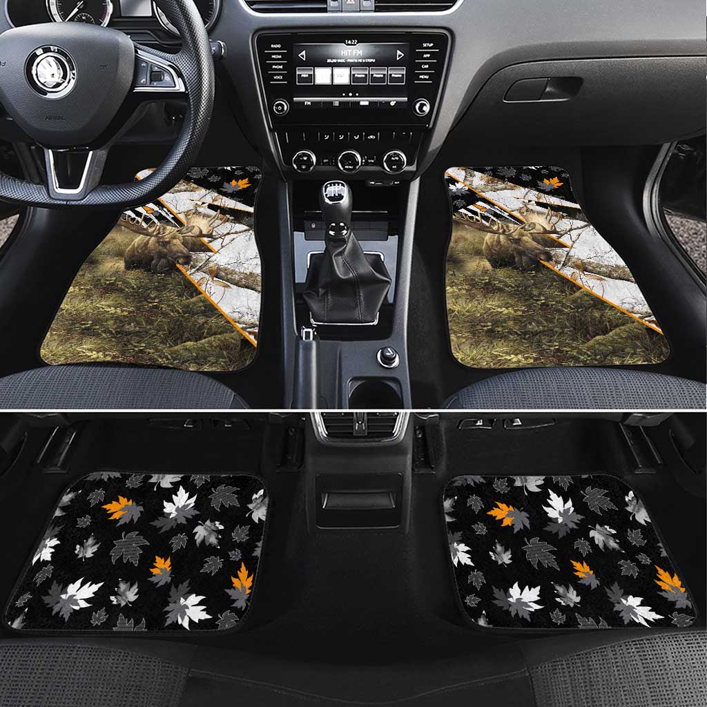 Moose Hunting Car Mats Autumn Wilderness Adventure Camo