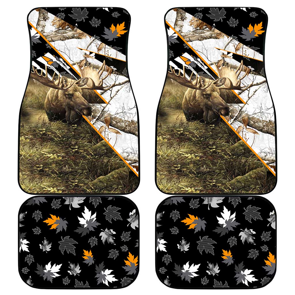 Moose Hunting Car Mats Autumn Wilderness Adventure Camo