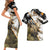 Personalized Moose Hunting Couples Matching Short Sleeve Bodycon Dress and Hawaiian Shirt Autumn Wilderness Adventure Camo