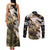 Personalized Moose Hunting Couples Matching Tank Maxi Dress and Long Sleeve Button Shirt Autumn Wilderness Adventure Camo