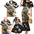 Personalized Moose Hunting Family Matching Mermaid Dress and Hawaiian Shirt Autumn Wilderness Adventure Camo