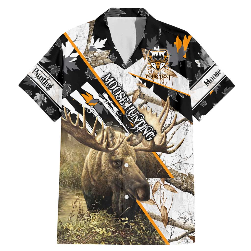 Personalized Moose Hunting Family Matching Mermaid Dress and Hawaiian Shirt Autumn Wilderness Adventure Camo