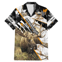 Personalized Moose Hunting Family Matching Mermaid Dress and Hawaiian Shirt Autumn Wilderness Adventure Camo