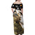 Personalized Moose Hunting Family Matching Off Shoulder Maxi Dress and Hawaiian Shirt Autumn Wilderness Adventure Camo