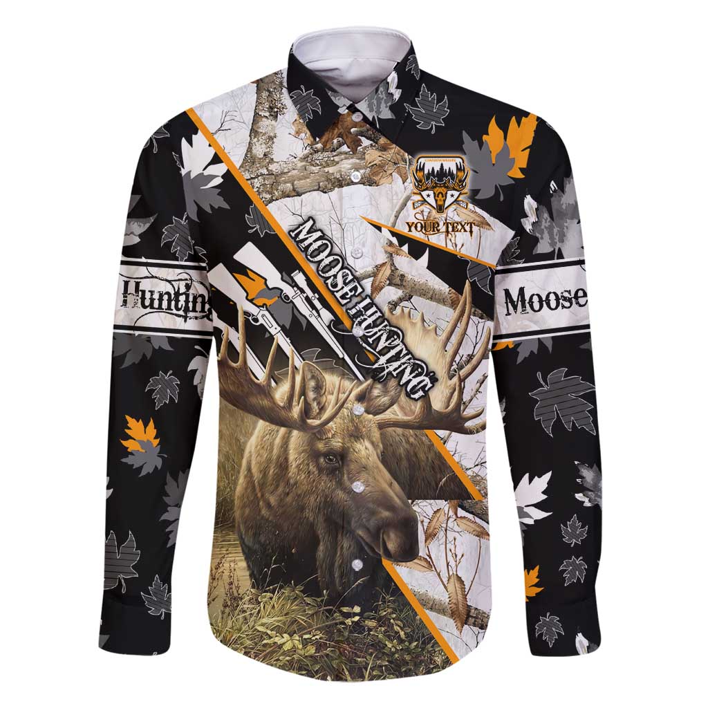 Personalized Moose Hunting Family Matching Off Shoulder Short Dress and Hawaiian Shirt Autumn Wilderness Adventure Camo