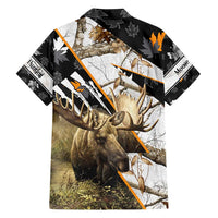 Personalized Moose Hunting Family Matching Puletasi and Hawaiian Shirt Autumn Wilderness Adventure Camo