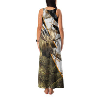 Personalized Moose Hunting Family Matching Tank Maxi Dress and Hawaiian Shirt Autumn Wilderness Adventure Camo