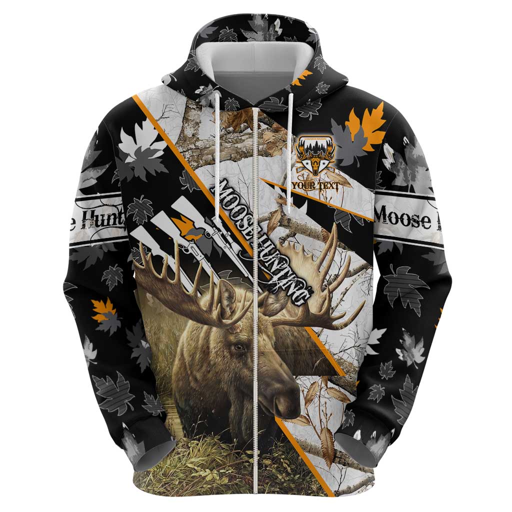 Personalized Moose Hunting Hoodie Autumn Wilderness Adventure Camo
