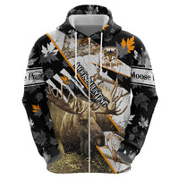Personalized Moose Hunting Hoodie Autumn Wilderness Adventure Camo