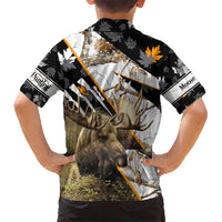 Personalized Moose Hunting Kid Hawaiian Shirt Autumn Wilderness Adventure Camo