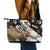Moose Hunting Leather Tote Bag Autumn Wilderness Adventure Camo
