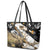 Moose Hunting Leather Tote Bag Autumn Wilderness Adventure Camo