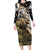 Personalized Moose Hunting Long Sleeve Bodycon Dress Autumn Wilderness Adventure Camo