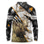 Personalized Moose Hunting Long Sleeve Polo Shirt Autumn Wilderness Adventure Camo