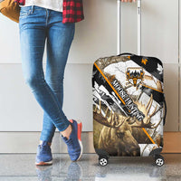 Moose Hunting Luggage Cover Autumn Wilderness Adventure Camo