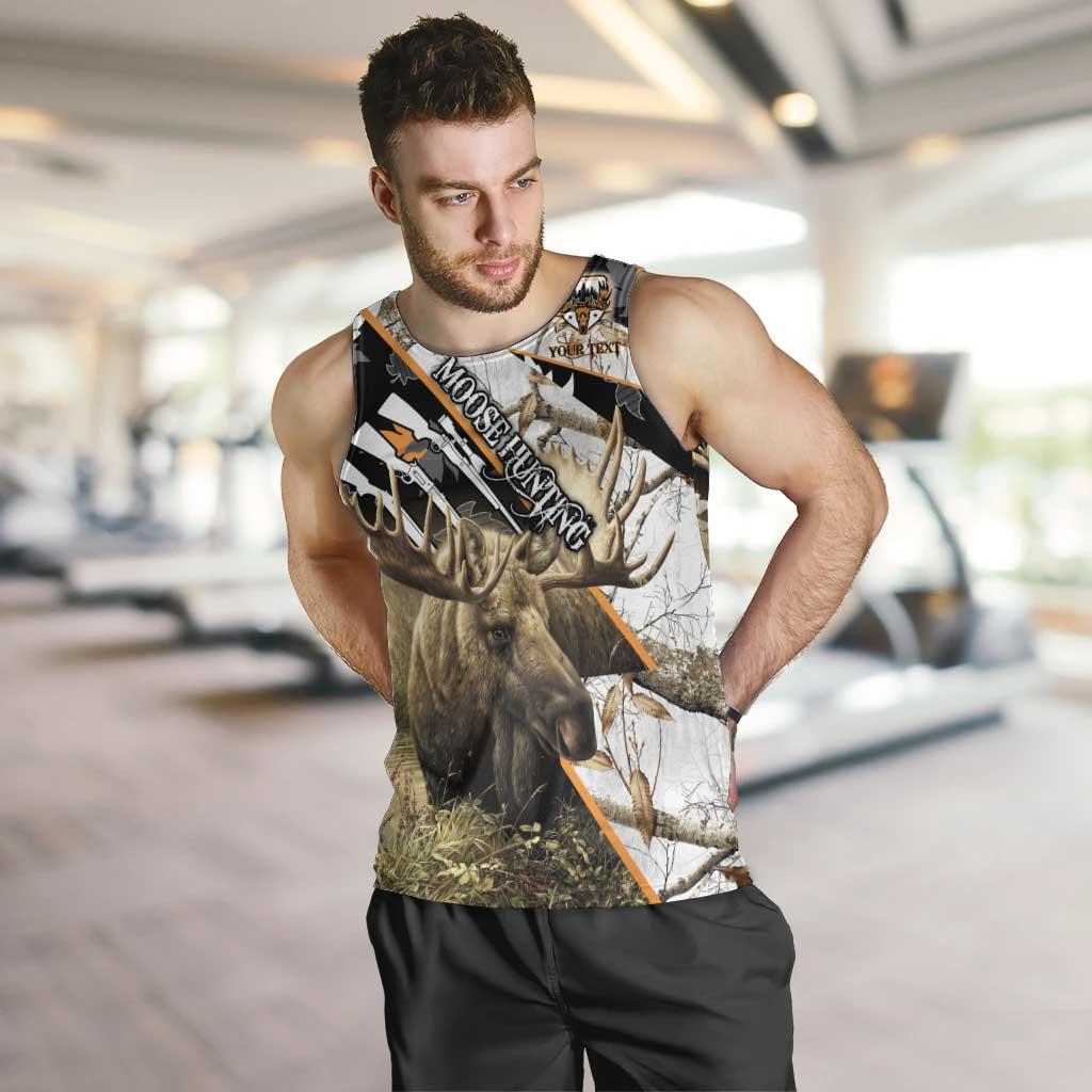 Personalized Moose Hunting Men Tank Top Autumn Wilderness Adventure Camo