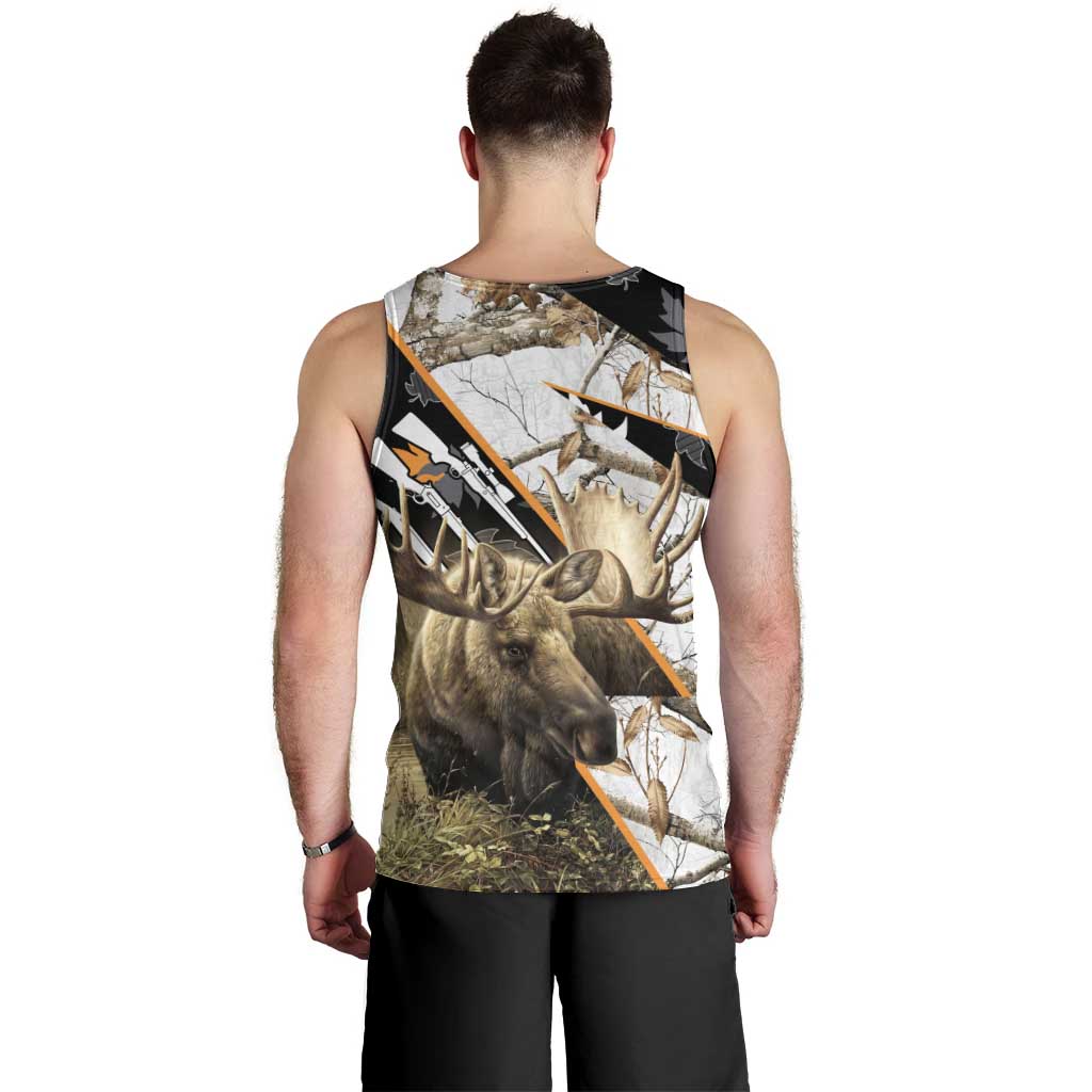 Personalized Moose Hunting Men Tank Top Autumn Wilderness Adventure Camo