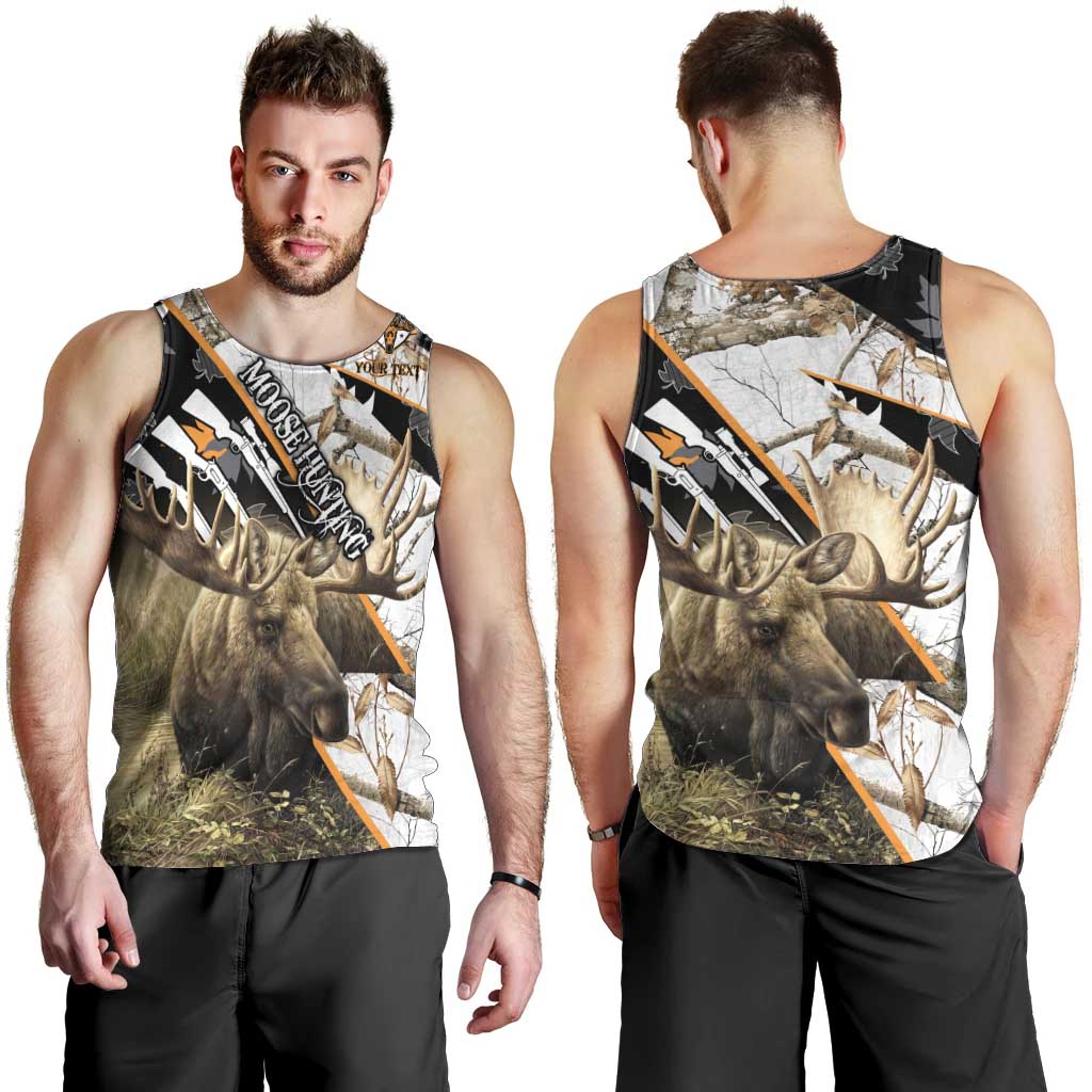 Personalized Moose Hunting Men Tank Top Autumn Wilderness Adventure Camo