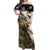 Personalized Moose Hunting Off Shoulder Maxi Dress Autumn Wilderness Adventure Camo
