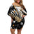 Personalized Moose Hunting Off Shoulder Short Dress Autumn Wilderness Adventure Camo
