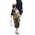 Personalized Moose Hunting Off The Shoulder Long Sleeve Dress Autumn Wilderness Adventure Camo