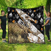 Moose Hunting Quilt Autumn Wilderness Adventure Camo