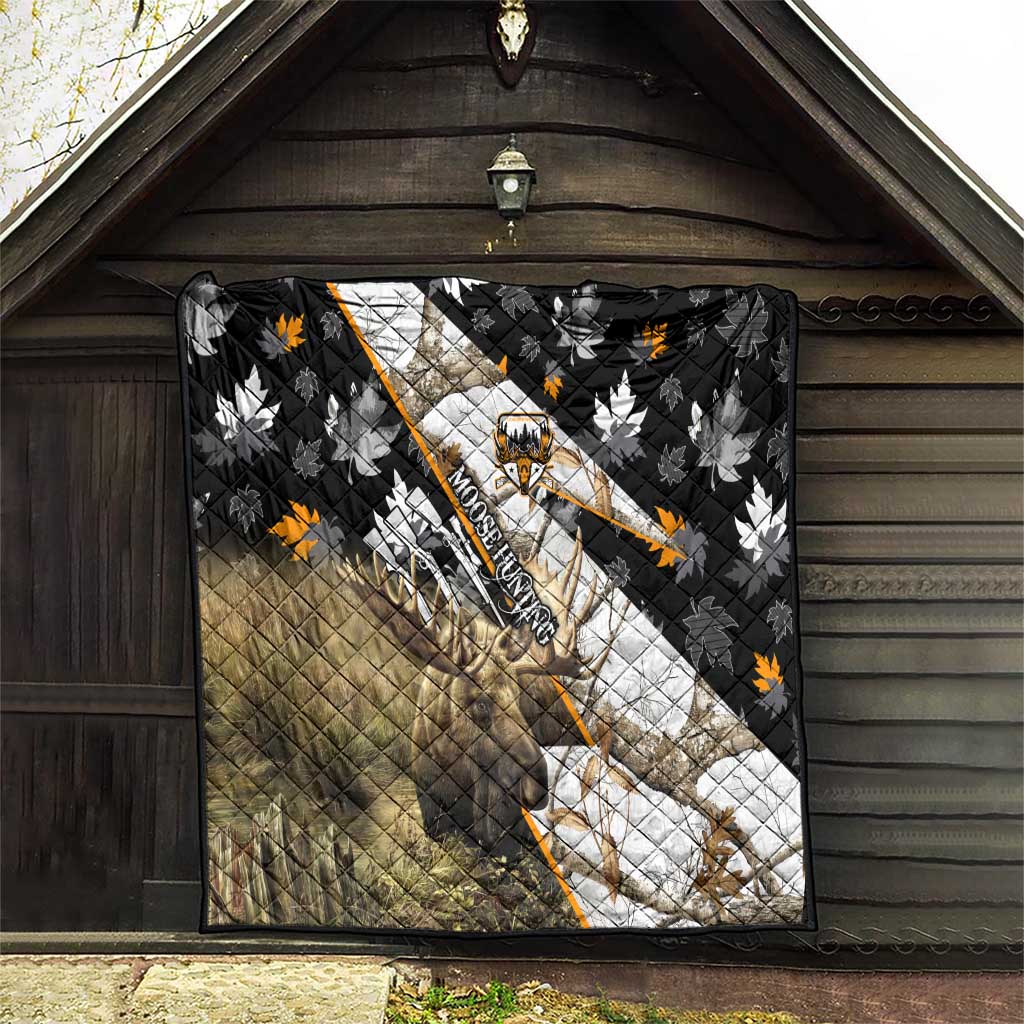 Moose Hunting Quilt Autumn Wilderness Adventure Camo