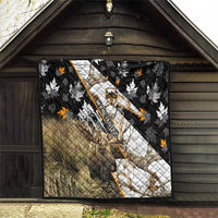 Moose Hunting Quilt Autumn Wilderness Adventure Camo