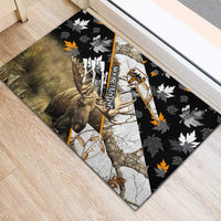 Moose Hunting Rubber Doormat Autumn Wilderness Adventure Camo