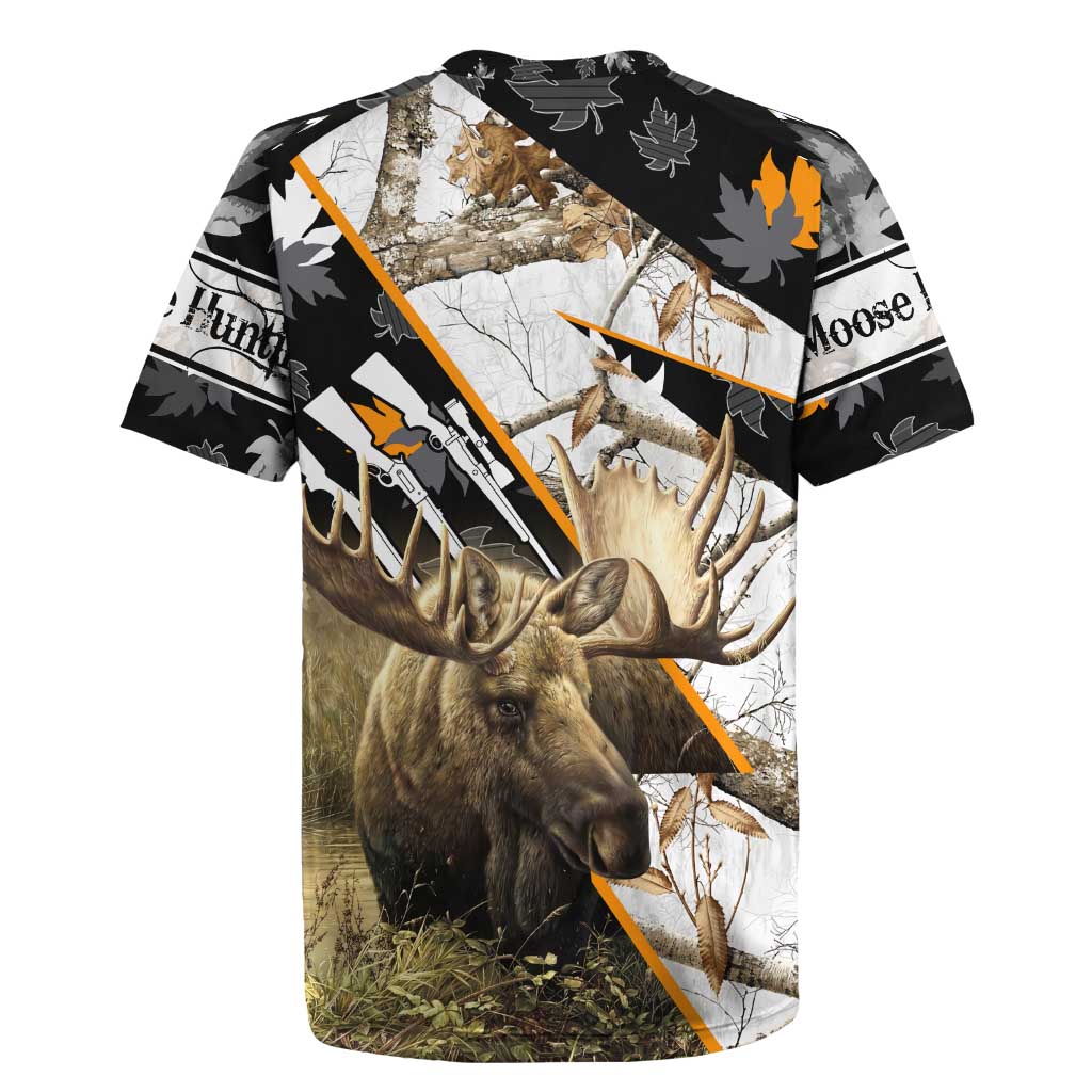 Personalized Moose Hunting Rugby Jersey Autumn Wilderness Adventure Camo