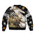 Personalized Moose Hunting Sleeve Zip Bomber Jacket Autumn Wilderness Adventure Camo