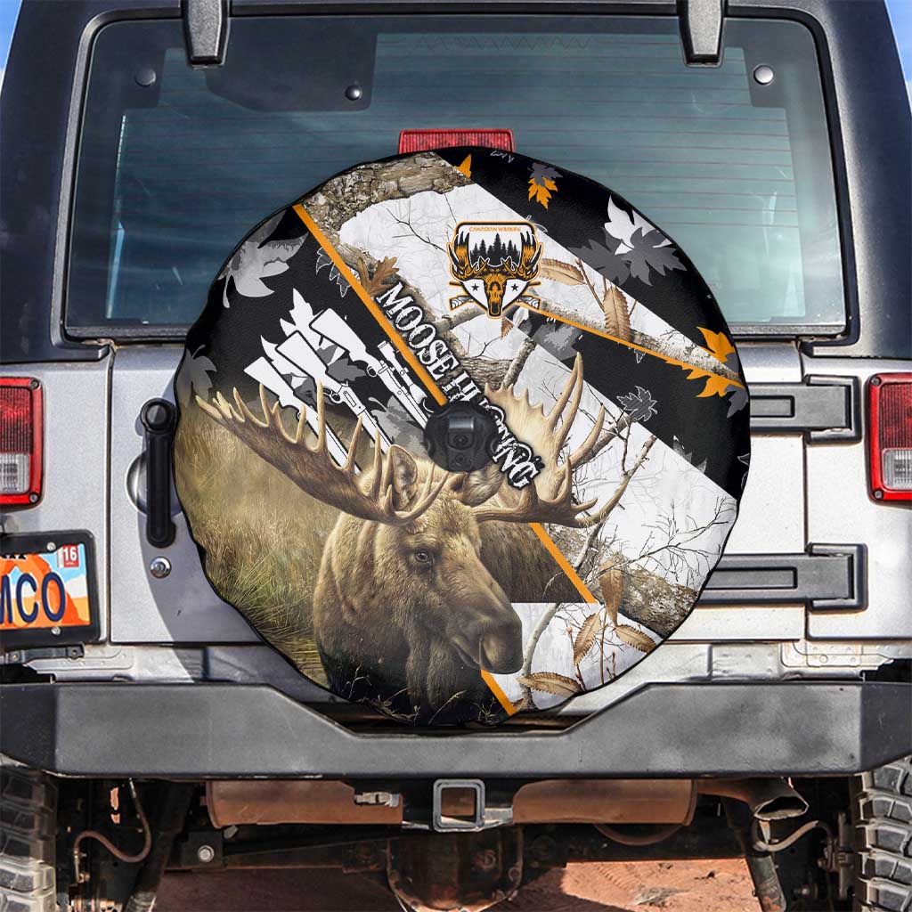 Moose Hunting Spare Tire Cover Autumn Wilderness Adventure Camo