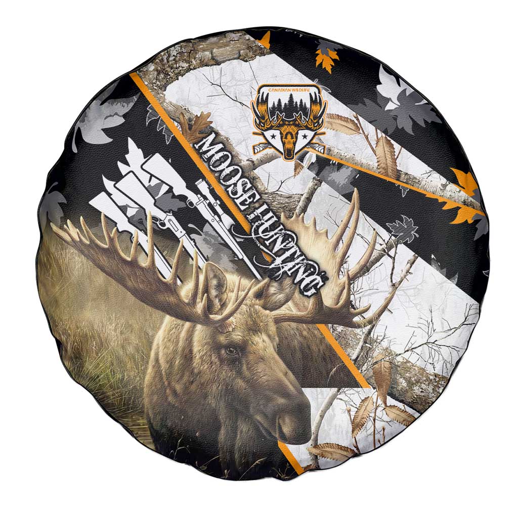 Moose Hunting Spare Tire Cover Autumn Wilderness Adventure Camo
