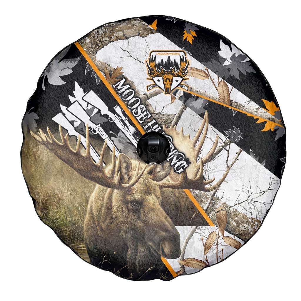 Moose Hunting Spare Tire Cover Autumn Wilderness Adventure Camo