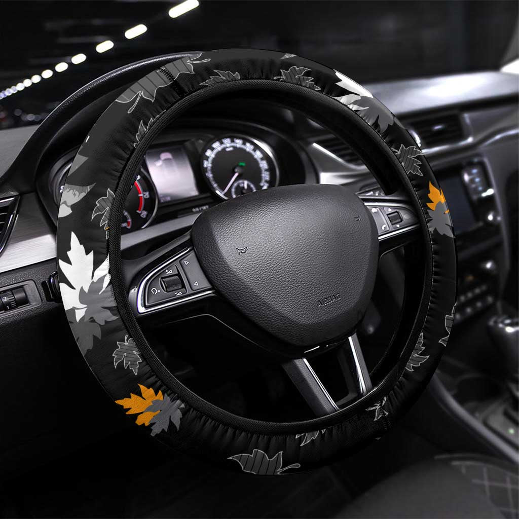 Moose Hunting Steering Wheel Cover Autumn Wilderness Adventure Camo